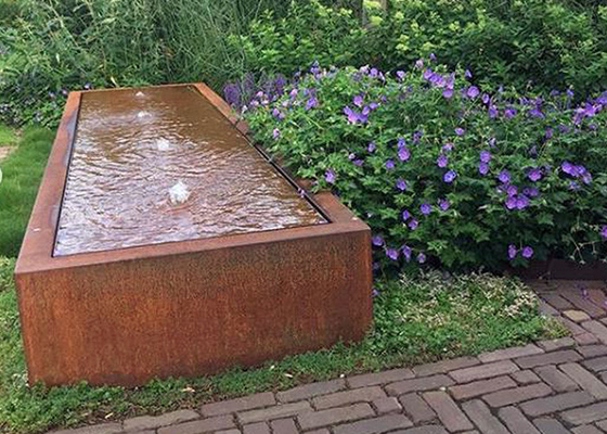 คุณสมบัติน้ำน้ำพุสวน Corten Steel สำหรับตกแต่งกลางแจ้ง