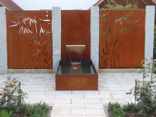 Corten Garden Water Fountain กระถางดอกไม้ตกแต่งกลางแจ้ง