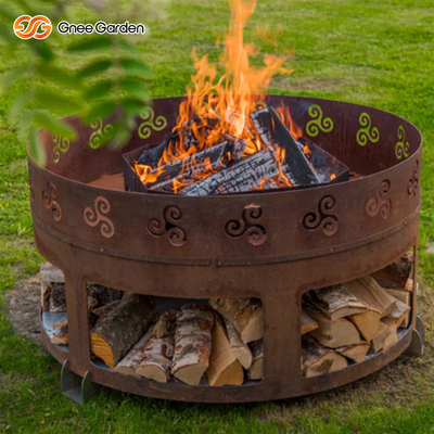 หลุมไฟเหล็ก Corten ขนาดกะทัดรัด 3 มม. เพื่อความเพลิดเพลินในชีวิต