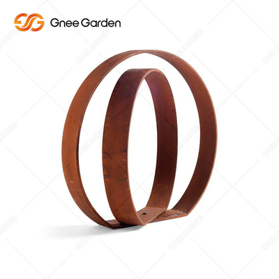 งานศิลปะประติมากรรมเหล็ก Corten สมัยใหม่กลางแจ้งขนาดใหญ่ 175 ซม. พร้อมเส้นโค้งเรียบ