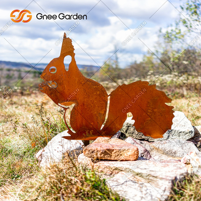 AISI GB Grade Corten Steel Garden Ornaments ประติมากรรมสัตว์