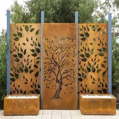 ผลิตภัณฑ์สวนโลหะมาตรฐาน ASTM แผงหน้าจอตัดด้วยเลเซอร์ Corten Steel