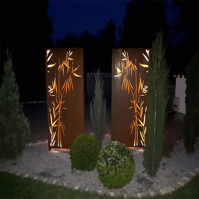 หน้าจอความเป็นส่วนตัวของ Laser Cut Corten Steel ตกแต่งภายนอกปรับแต่งได้