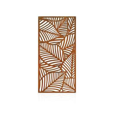 หน้าจอความเป็นส่วนตัวของโลหะตกแต่งกลางแจ้ง Corten Steel ขัดเงา Prerusted