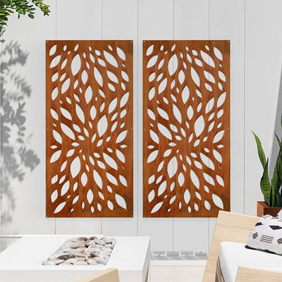 ผลิตภัณฑ์สวนโลหะตกแต่งศิลปะ Corten Steel Privacy Panels Weather Proof
