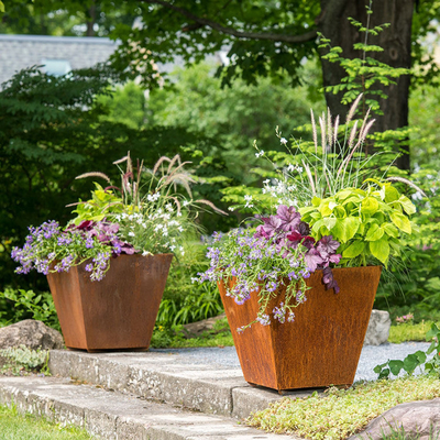 เครื่องตัดเลเซอร์ Corten Steel เครื่องปลูกโลหะขนาดใหญ่ Outdoor Customized