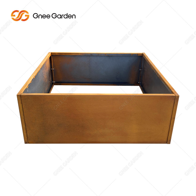 เตียงสวนยกเหล็ก Corten ประกอบง่ายสำหรับการปลูกดอกไม้