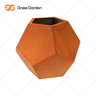 OEM ODM ตกแต่ง Corten Steel Garden Planters Corten Plant Pot ต่อต้านการสึกหรอ