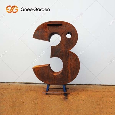 กล่องจดหมายเหล็ก Corten สนิมสูง 950 มม. กล่องวางโลหะกลางแจ้ง