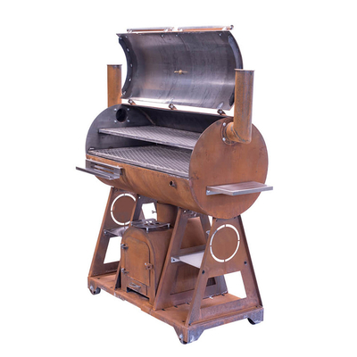 Outdoor Corten Steel Fire Pit เตาบาร์บีคิวแคมป์ปิ้งพร้อมเตาย่าง