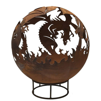 ฮีตเตอร์โลหะสนิม Corten Steel ที่โดดเด่น Fire Pit ความหนา 5 มม