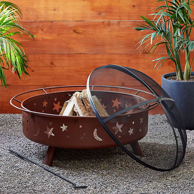 เหล็กปั๊มโลหะแบบกำหนดเอง Fire Pit Corten Steel Firebowl ความหนา 3 มม