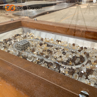 Outdoor Camping Fire Pit กองไฟขนาดใหญ่เตาไม้ Corten Steel Firepit