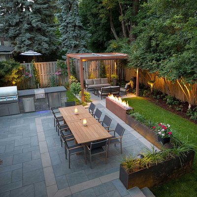 หลุมไฟเหล็กกลางแจ้งตกแต่งบ้านสวนสนิม Corten เหล็กหลุมไฟ