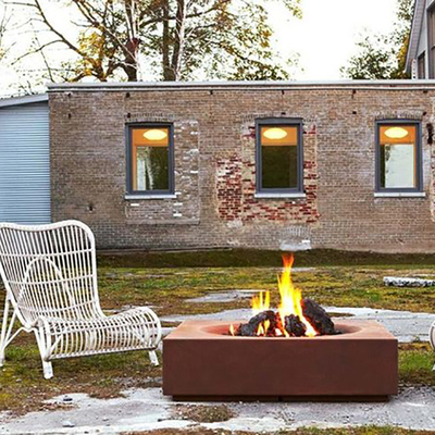 เครื่องทำความร้อนกลางแจ้ง Patio เตาผิง Corten Steel Fire Pit Wood Burning 60-150cm