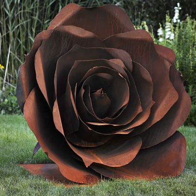 ความหนา 3 มม. ประติมากรรมเหล็ก Corten ที่ไม่ซ้ำกัน Metal Yard Art Sculpture