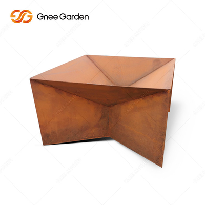 การออกแบบใหม่ Rusty Corten Steel Metal แคมป์ปิ้ง เตาบาร์บีคิว Fire Pit