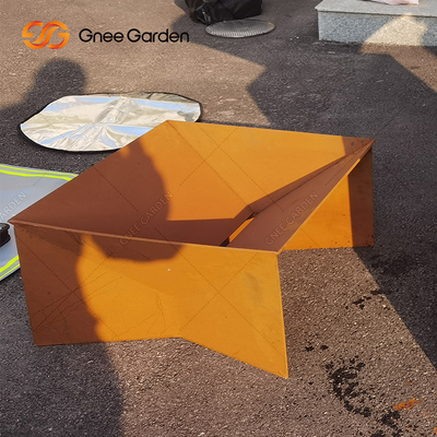 การออกแบบใหม่ Rusty Corten Steel Metal แคมป์ปิ้ง เตาบาร์บีคิว Fire Pit