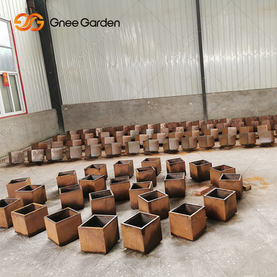 Corten ขนาดใหญ่กลางแจ้งโลหะตกแต่งชาวไร่ชาวไร่ผนังโลหะสี่เหลี่ยม