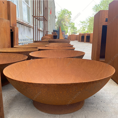 บ้าน โลหะ Corten Steel Fire Pit สำหรับสวนกลางแจ้ง