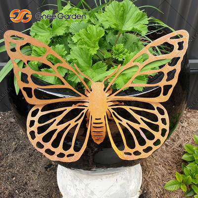 สวนศิลปะภูมิทัศน์เครื่องประดับเหล็ก Corten เลเซอร์ตัดโลหะสัตว์รูปแบบการตกแต่ง
