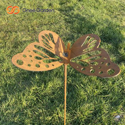 สวนศิลปะภูมิทัศน์เครื่องประดับเหล็ก Corten เลเซอร์ตัดโลหะสัตว์รูปแบบการตกแต่ง