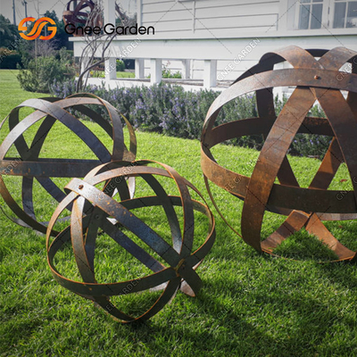 เครื่องประดับตกแต่งภูมิทัศน์สวนโลหะ Corten Steel Decoration For Homeyard