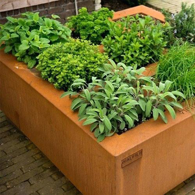 ชุดโลหะชาวไร่ Weathering Steel Planter Box Corten Steel Planter Pot