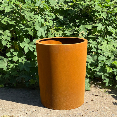 2.0-10mm สนิมโลหะชาวไร่กล่องตกแต่งสวน Corten Steel Plant Pots