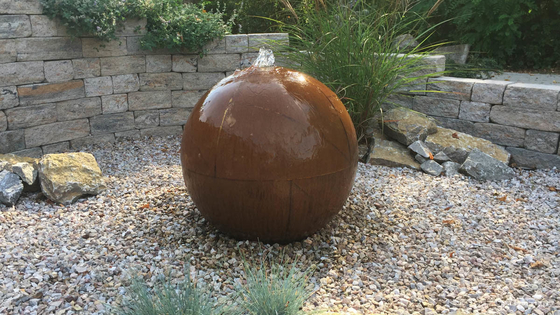ปรับแต่งสวนตกแต่งน้ำตก Corten Steel Water Feature
