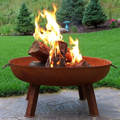 หลุมไฟโลหะหนักขนาด 10 * 42 นิ้วขนาดใหญ่ Bonfire Brazier Fire Pit Weather Proof
