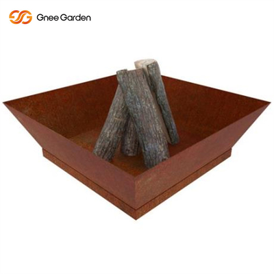 Weathering Steel 3mm Garden Bonfire Feuerschale สำหรับภาวะโลกร้อนกลางแจ้ง