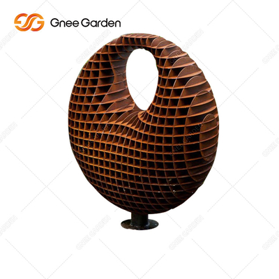 ประติมากรรมสำริดกลางแจ้งขนาดใหญ่ 5.0-8.0 มม. ประติมากรรมเหล็ก Corten นามธรรมสมัยใหม่
