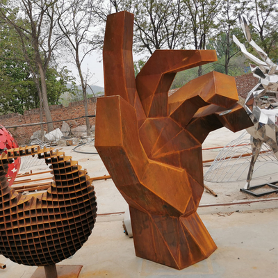 เครื่องประดับสวนโลหะสนิม 175 ซม. ประติมากรรมเหล็ก Corten สำหรับตกแต่งสวน