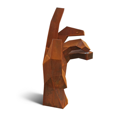 เครื่องประดับสวนโลหะสนิม 175 ซม. ประติมากรรมเหล็ก Corten สำหรับตกแต่งสวน