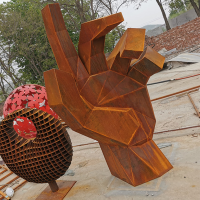 เครื่องประดับสวนโลหะสนิม 175 ซม. ประติมากรรมเหล็ก Corten สำหรับตกแต่งสวน