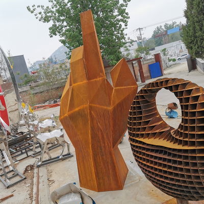 เครื่องประดับสวนโลหะสนิม 175 ซม. ประติมากรรมเหล็ก Corten สำหรับตกแต่งสวน