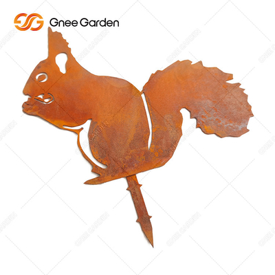 AISI GB Grade Corten Steel Garden Ornaments ประติมากรรมสัตว์