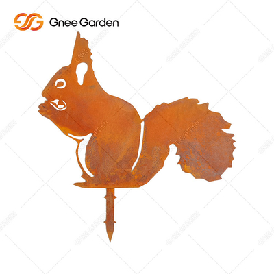 AISI GB Grade Corten Steel Garden Ornaments ประติมากรรมสัตว์