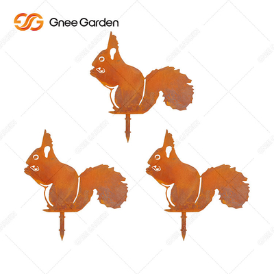 AISI GB Grade Corten Steel Garden Ornaments ประติมากรรมสัตว์