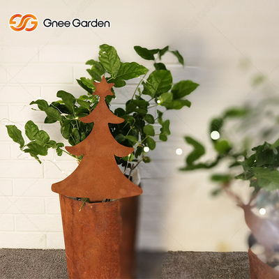 การปรับแต่งเครื่องประดับสวนโลหะป้ายเหล็ก Corten ตัดด้วยเลเซอร์สวมใส่ต่อต้าน