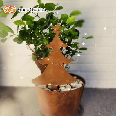 การปรับแต่งเครื่องประดับสวนโลหะป้ายเหล็ก Corten ตัดด้วยเลเซอร์สวมใส่ต่อต้าน
