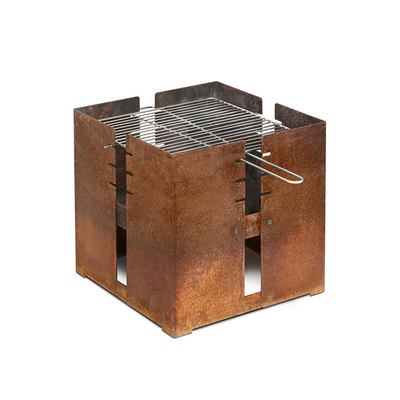 เป็นมิตรกับสิ่งแวดล้อมเตาทำอาหารกลางแจ้ง Rust Corten Steel Bbq Grill Weather Proof