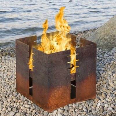 เป็นมิตรกับสิ่งแวดล้อมเตาทำอาหารกลางแจ้ง Rust Corten Steel Bbq Grill Weather Proof