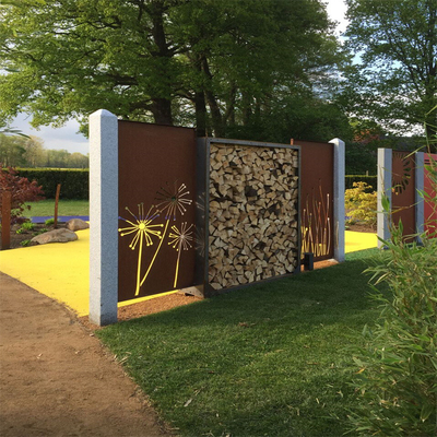 ผลิตภัณฑ์สวนโลหะที่มีความแข็งแกร่งสูงหน้าจอความเป็นส่วนตัว Corten Steel ประณีต