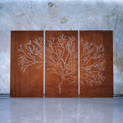 ผลิตภัณฑ์สวนโลหะมาตรฐาน ASTM แผงหน้าจอตัดด้วยเลเซอร์ Corten Steel