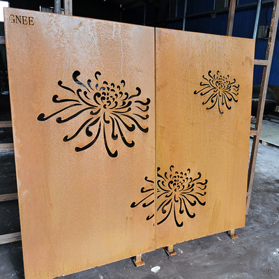 ผลิตภัณฑ์ตกแต่งสวนโลหะแบบกำหนดเอง Corten Steel Screen Panels Weather Proof