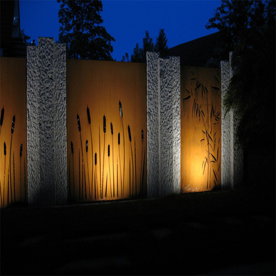 ผลิตภัณฑ์สวนโลหะสถาปัตยกรรมหน้าจอสวนเหล็ก Corten ที่แข็งแรง