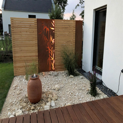 ผลิตภัณฑ์สวนโลหะสถาปัตยกรรมหน้าจอสวนเหล็ก Corten ที่แข็งแรง
