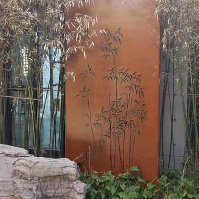 หน้าจอความเป็นส่วนตัวของ Laser Cut Corten Steel ตกแต่งภายนอกปรับแต่งได้